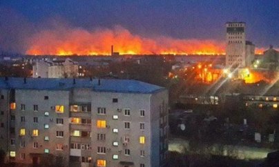 Rusiyanın 250 minlik şəhəri alovlar içərisində...   - FOTOLAR