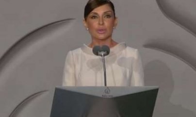 Mehriban Əliyeva açılışda çıxış etdi