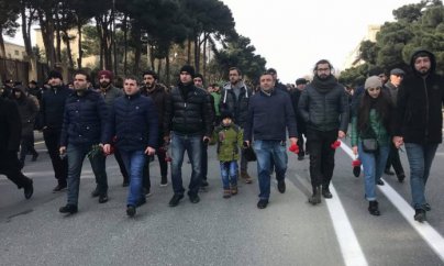 NİDA Şəhidlər xiyabanını ziyarət etdi: polis mane oldu