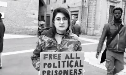 Azərbaycanlı tələbə İtaliyada aksiya keçirdi - VİDEO