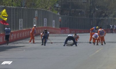 Kanalizasiya qapağı Bakıda ''Formula 1'' yarışlarını dayandırıb