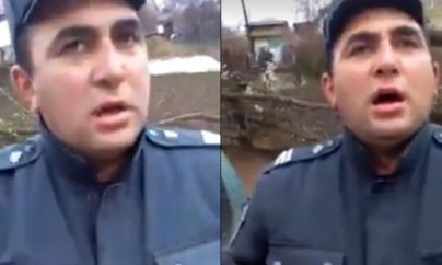 Sərxoş polisin videosunu yayan şəxsin həbs olunduğu deyilir