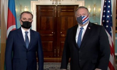 Ceyhun Bayramov Mayk Pompeo ilə görüşüb