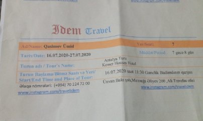 Vətəndaşlar: Ekskursiya agentliyi pulu toplayıb, aradan çıxıb