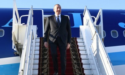 İlham Əliyevin Rusiyaya səfəri başlayıb