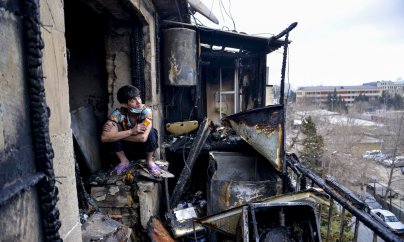 Bakıda məcburi köçkünlərin binasında yanğın olub