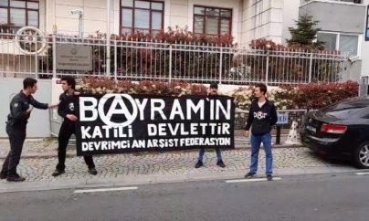 Bayram Məmmədovun ölümüylə bağlı Azərbaycan konsulluğu qarşısında etiraz aksiyası