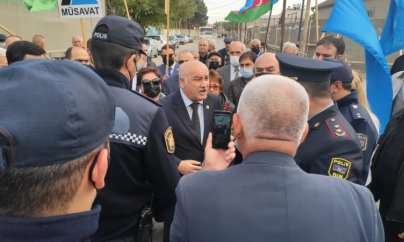 Novxanıda polislə müsavatçılar arasında qarşıdurma