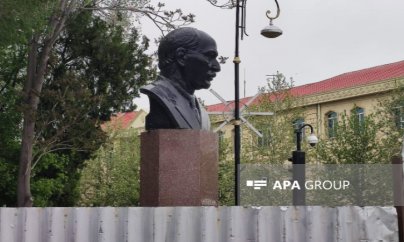 Naxçıvanda Nərimanovun heykəli yerinə qaytarıldı
