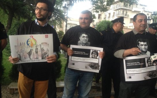 Xaricdə azərbaycanlı siyasi məhbuslara dəstək aksiyası  - FOTOLAR