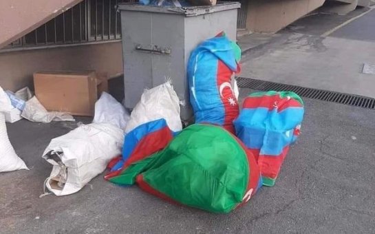 Azərbaycan bayrağının Türkiyədə təhqir edildiyi deyilir - VİDEO