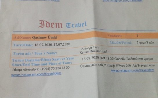 Vətəndaşlar: Ekskursiya agentliyi pulu toplayıb, aradan çıxıb