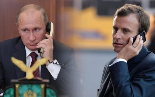 Putin və Makron Qarabağdan danışıblar