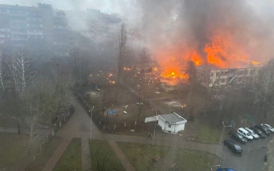 Ukraynada helikopter qəzası: iki uşaq, nazir və müavini həlak olub