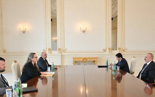 Əliyev Olsonla Azərbaycan-Ermənistan münasibətlərini müzakirə edib