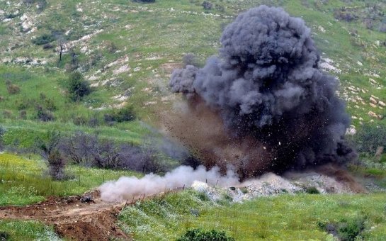 Ağdam sakini minaya düşüb